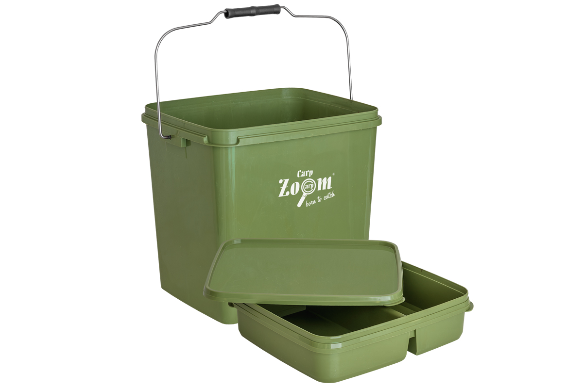 Carpzoom Csalivödör tálcával, 15 liter