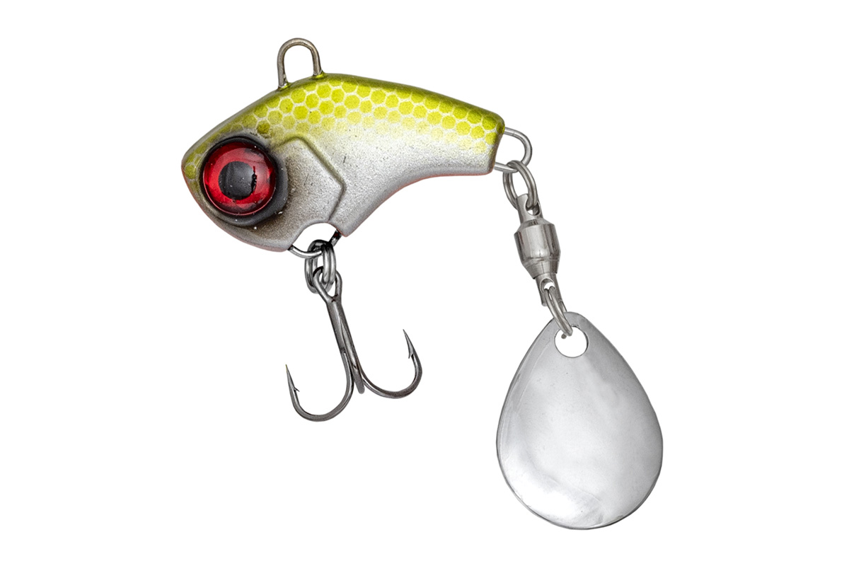 PZ Metal Viber műcsali, 3,4 cm, 20 g, fluo sárga, fehér